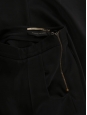Pantalon taille très haute jambes évasées en satin noir Prix boutique 885€ Taille XXS