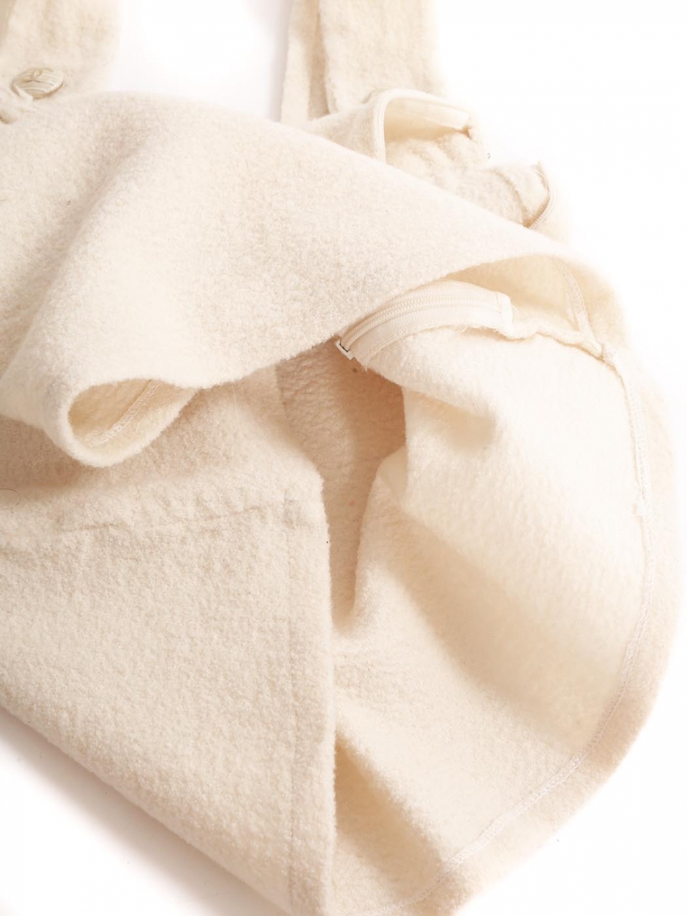 CHANEL Merino Wool Cashmere CC Throw Blanket Beige White