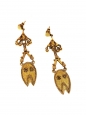 Boucles d'oreilles pendante ethnique en laiton doré Prix boutique 350€