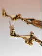 Gold plated brass ethnic pendant earrings Retail price €350