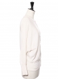 Cream white wool cardigan with silk buttons Retail price €270 Size 38