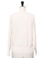 Gilet cardigan en laine blanc crème à petits boutons Prix boutique 270€ Taille 38