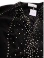 Black satin cinched sculptural jacket embroidered with beads Retail price €3000 Size 36