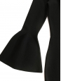 Robe ajustée décolleté coeur manches longues en maille noire Retail 1300€ Taille 36