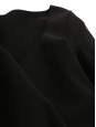 Robe ajustée décolleté coeur manches longues en maille noire Retail 1300€ Taille 36