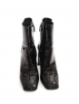 Square toe black patent leather ankle boots with square heels Retail price €950 Size 39.5