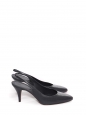 Slingback pumps in black leather, Retail price €480, Size 40
