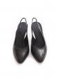 Slingback pumps in black leather, Retail price €480, Size 40