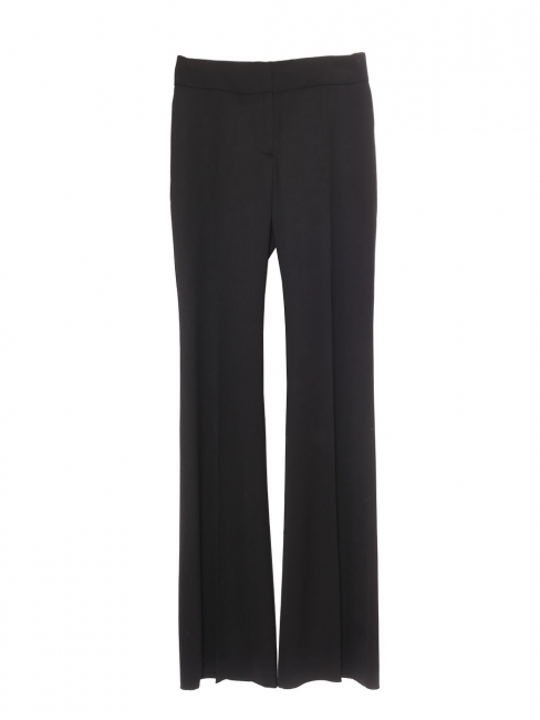Luxury black wool straight leg pants Retail price €900 Size 38