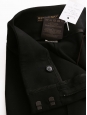 Pantalon droit en crêpe de laine noire Prix boutique 900 Taille 38